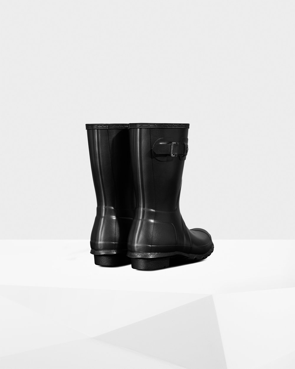 Galochas Curtas Hunter Feminina Pretas - Original Pearlized - 80QGYTMFK